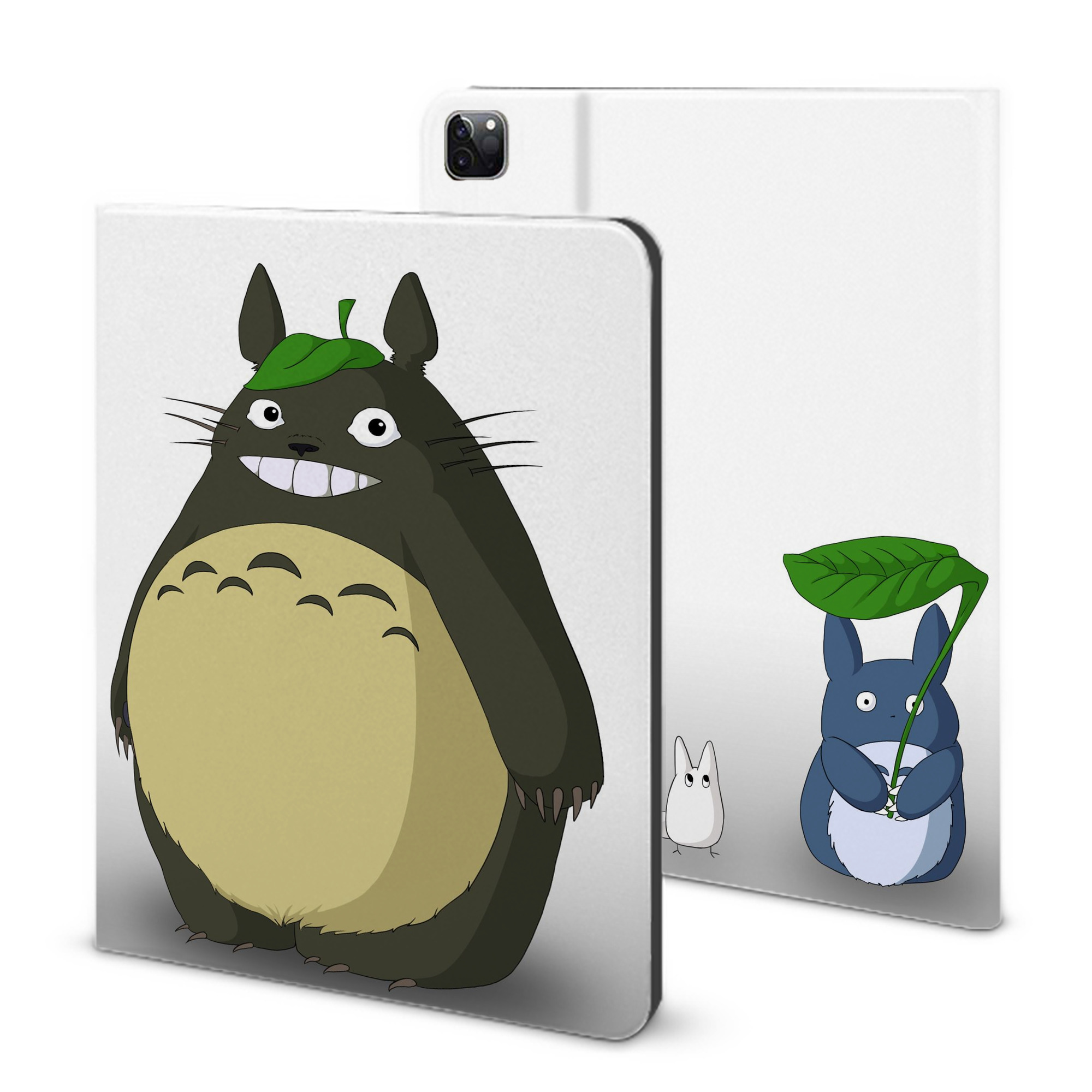 （画像用） となりのトトロ 草壁メイ 草壁サツキ My Neighbor Totoro Satsuki Kusakabe Mei Kusakabe IPad ケース ブック型 PUレザー TPU 耐衝撃 軽量 薄型 ペン収納なし 全面保護 IPad 各モデル対応